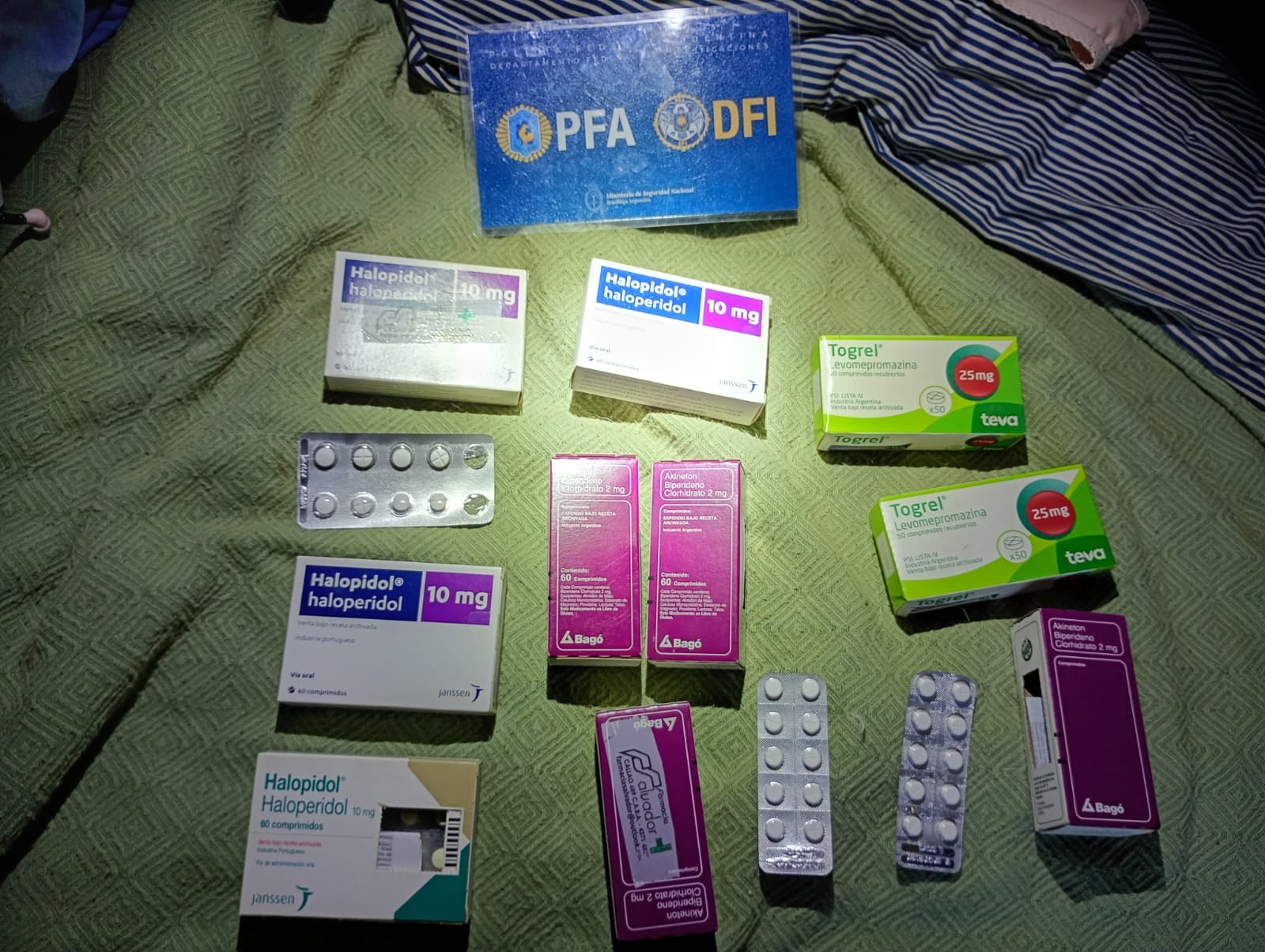 Entre los medicamentos, había antidepresivos y relajantes musculares