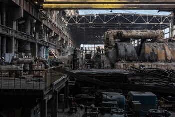 Rusia atacó una central eléctrica en Ucrania, paralizándola indefinidamente. (Oksana Parafeniuk/The Washington Post)