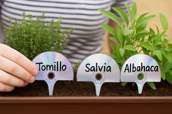Diseñar etiquetas para plantas hechas
