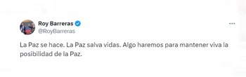 El embajador Roy Barreras aseguró