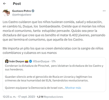Gustavo Petro responde a comentarios
