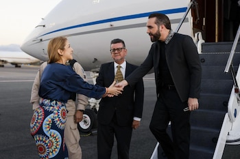 Bukele fue recibido por la