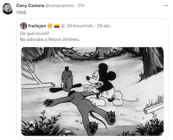 La actriz no dudó en burlarse de la situación - crédito Cony Camelo / X