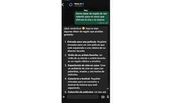 Al solicitarle ayuda a Meta