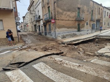 Consecuencias de las inundaciones en Santa Bàrbara (Tarragona). EUROPA PRESS