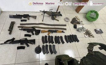 Esto fue el armamento decomisado.