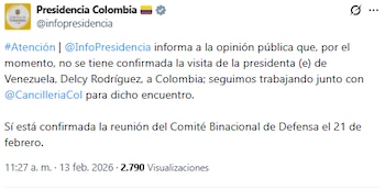 El Gobierno nacional señaló que