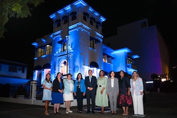 La sede de la Procuraduría General de la Nación fue iluminada de azul como parte del Mes contra la Trata de Personas, una iniciativa orientada a promover la prevención, la denuncia y la protección de las víctimas. Tomada del MP