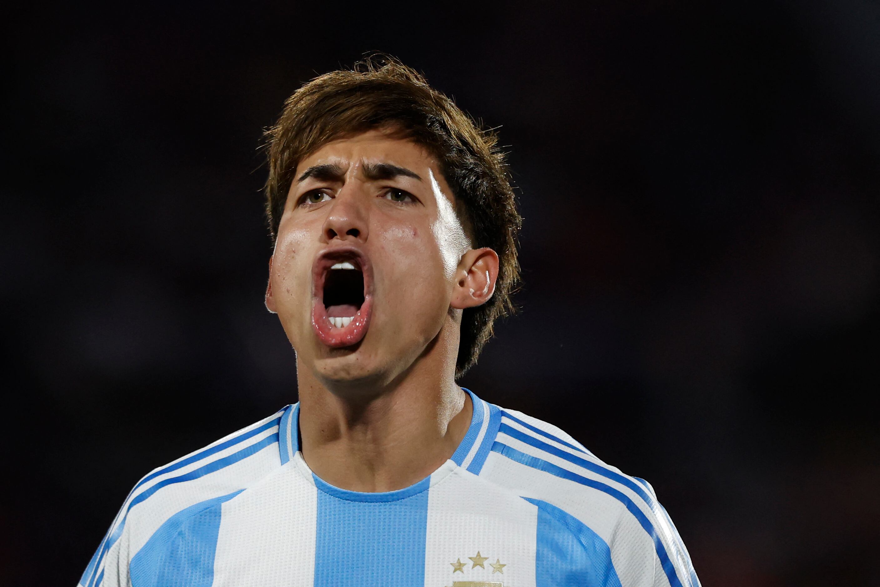 Carrizo le anotó un doblete a Nigeria en octavos y convirtió un tanto contra México en cuartos (Crédito: Raul BRAVO / AFP)