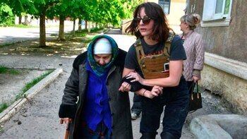 Emma Igual durante su labor