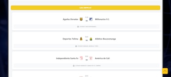 El organismo deportivo cambió el horario del partido de la Liga BetPlay entre Águilas Doradas y Millonarios, que empezará a las 3:30 p. m. en el estadio Cincuentenario de Medellín, tal cual como se informa en su página oficial - crédito Dimayor
