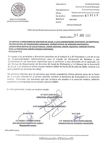 Como respuesta a manifestaciones del