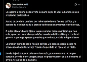 Gustavo Petro - crédito @petrogustavo/X