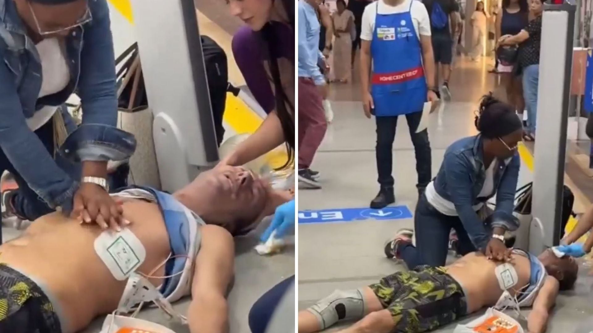 Reacción de empleada fue clave durante urgencia médica en almacén de Santa Marta - crédito @ColombiaOscura/X