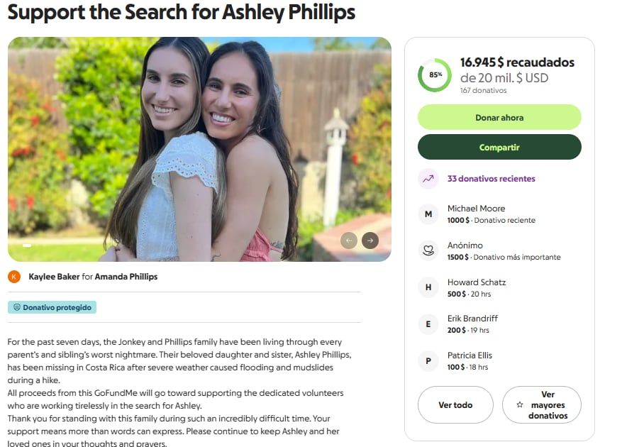 La familia abogó que todos los ingresos se destinarán a apoyar a los dedicados voluntarios que trabajan incansablemente en la búsqueda de Ashley.
