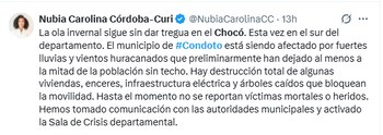 La gobernadora confirmó la tragedia