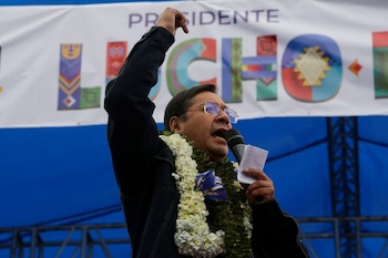 El candidato presidencial Luis Arce