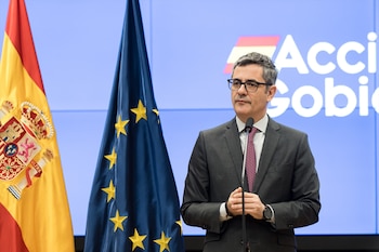 El ministro Félix Bolaños durante