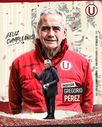 Universitario saludó a Gregorio Pérez
