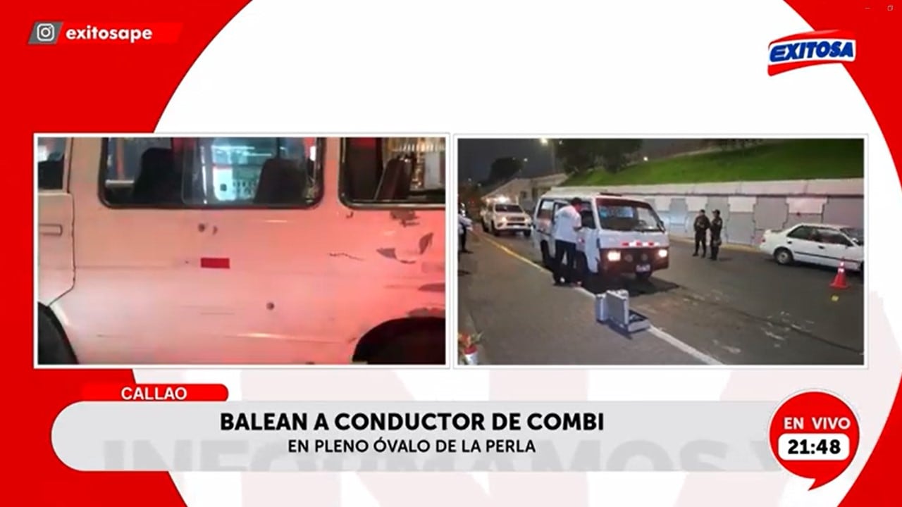 Balacera en el Callao: disparan a chofer de transporte público en pleno óvalo de La Perla