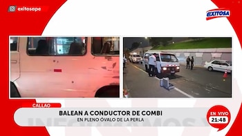 Balacera en el Callao: disparan a chofer de transporte público en pleno óvalo de La Perla