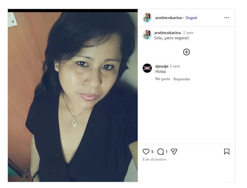 Uno de los posteos que realizó la víctima dos semanas antes de ser degollada.