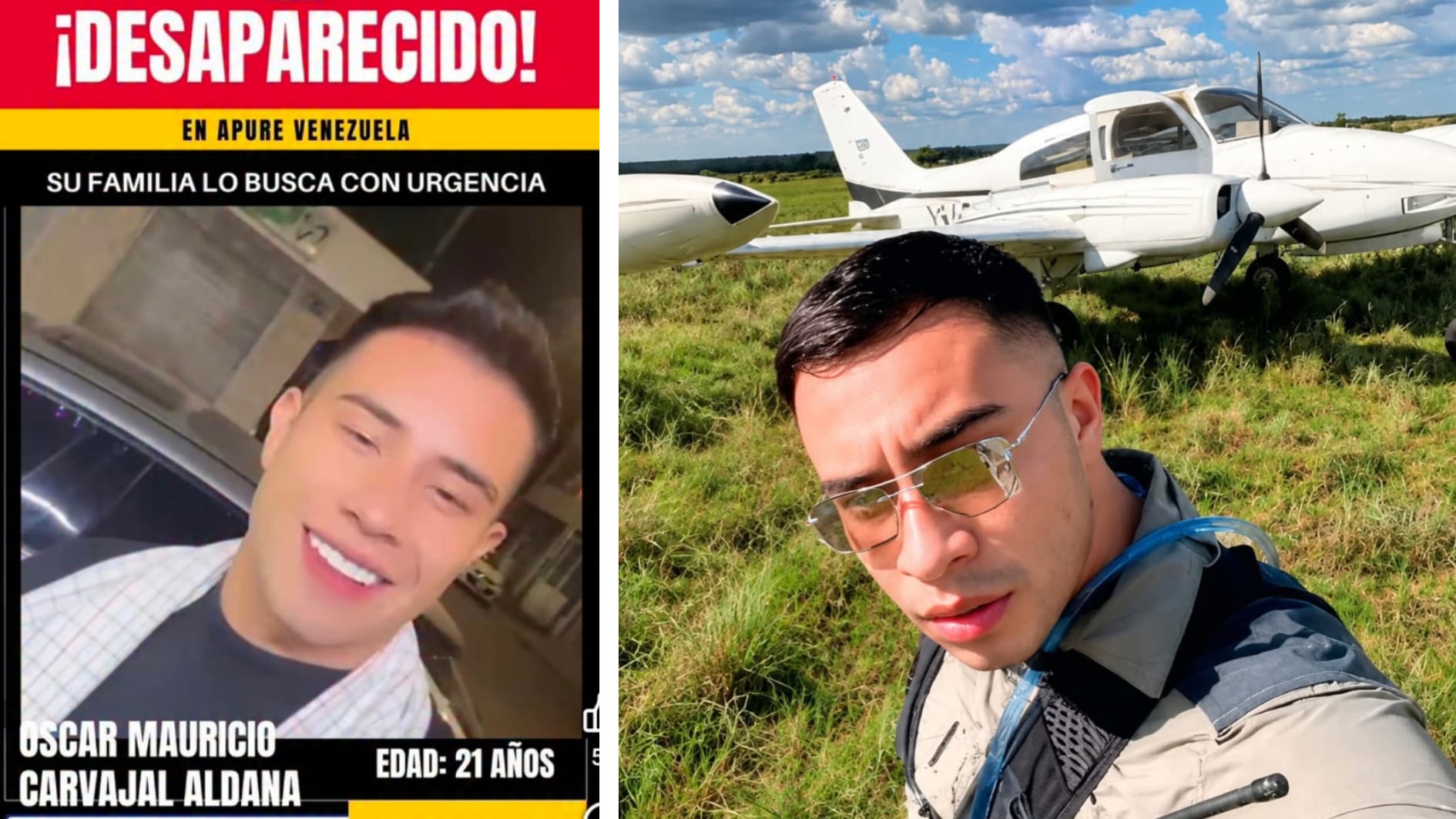 Carvajal compartió a sus familiares los últimos mensajes sin saberlo - crédito red social Facebook