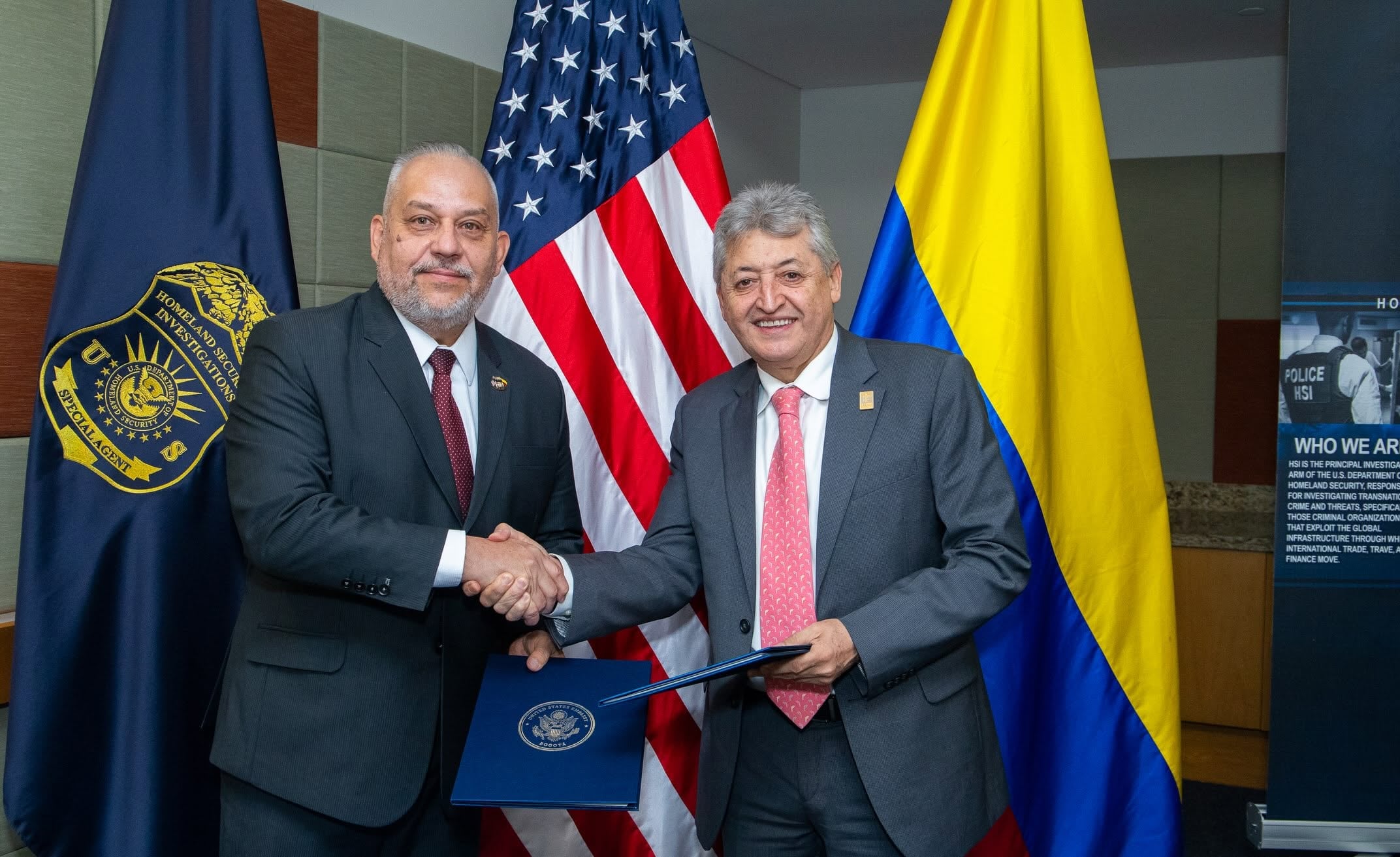 La nueva estructura también tendrá capacidad para abordar investigaciones relacionadas con el tráfico ilícito de migrantes y otras modalidades de delincuencia organizada transnacional - crédito Embajada de Colombia en Estados Unidos