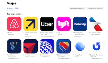 Aplicaciones de viajes más descargadas