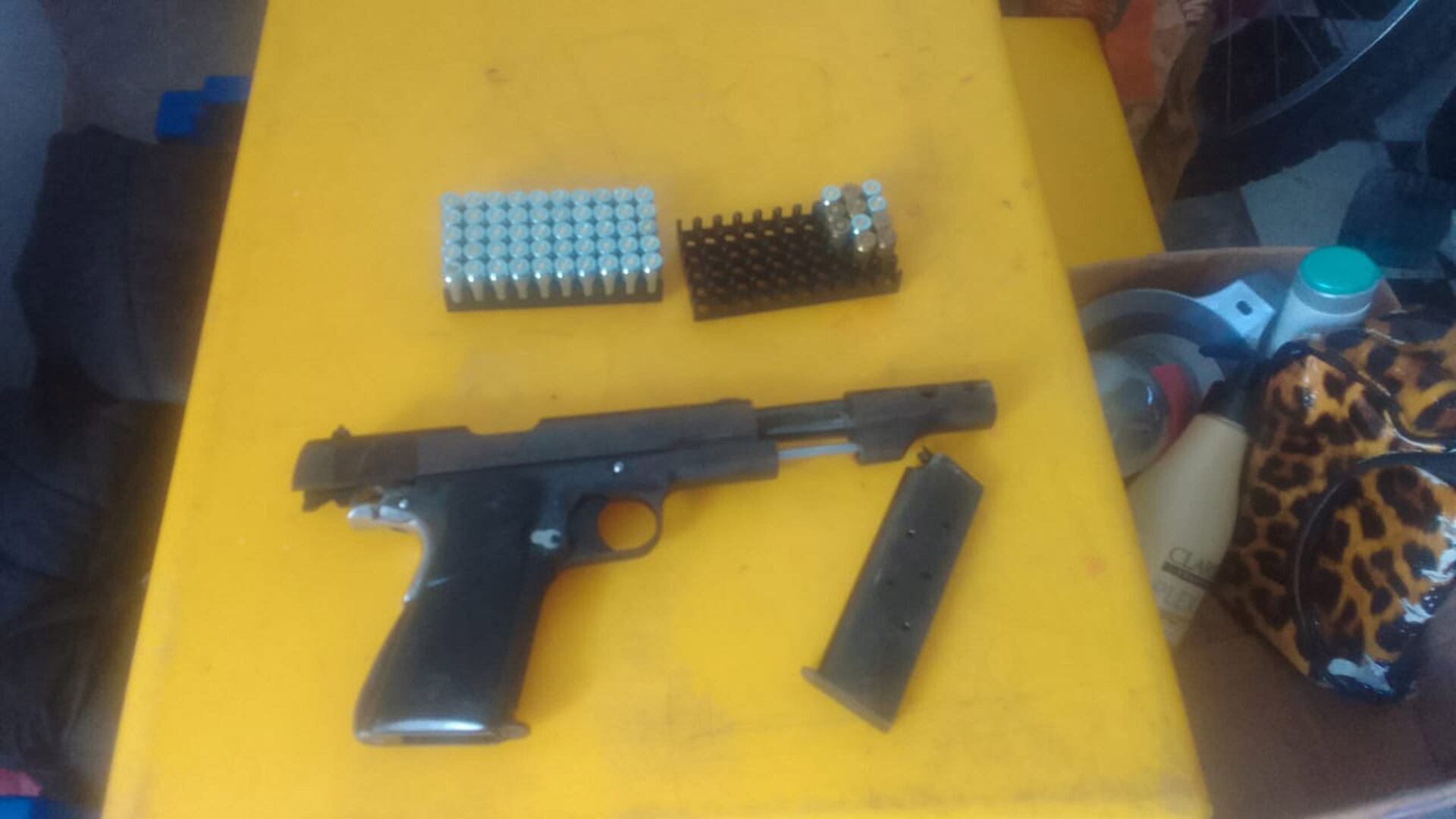 Las armas incautadas en el allanamiento