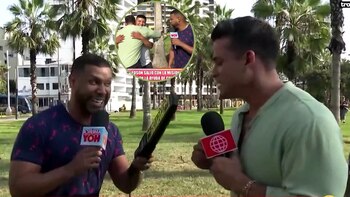 Christian Domínguez bromea con Edson Dávila acerca de las infidelidades, en un episodio de "América Hoy".