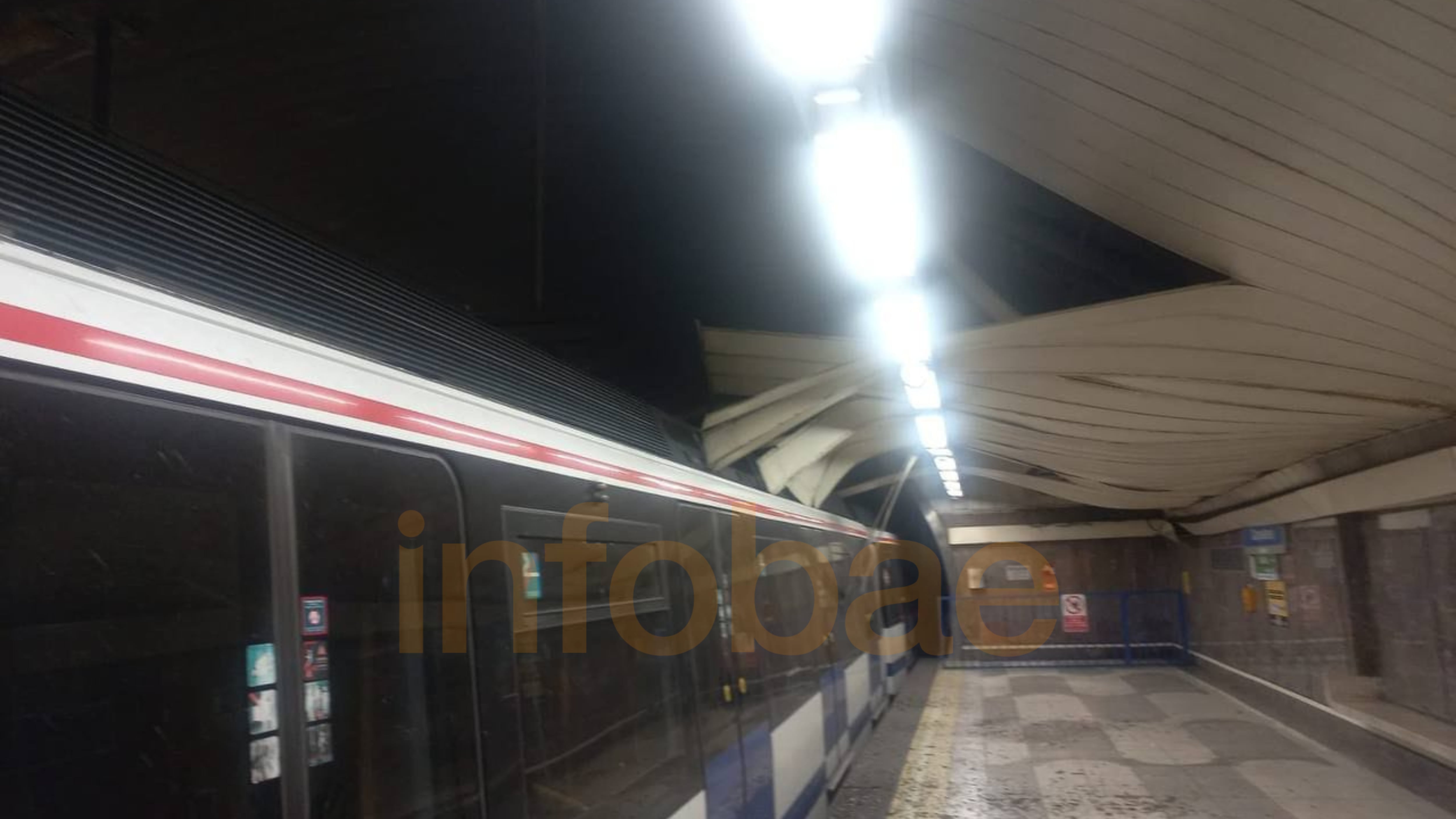 Suspendida la línea 6 del Metro de Madrid tras caerse parte del techo en la estación de Carpetana