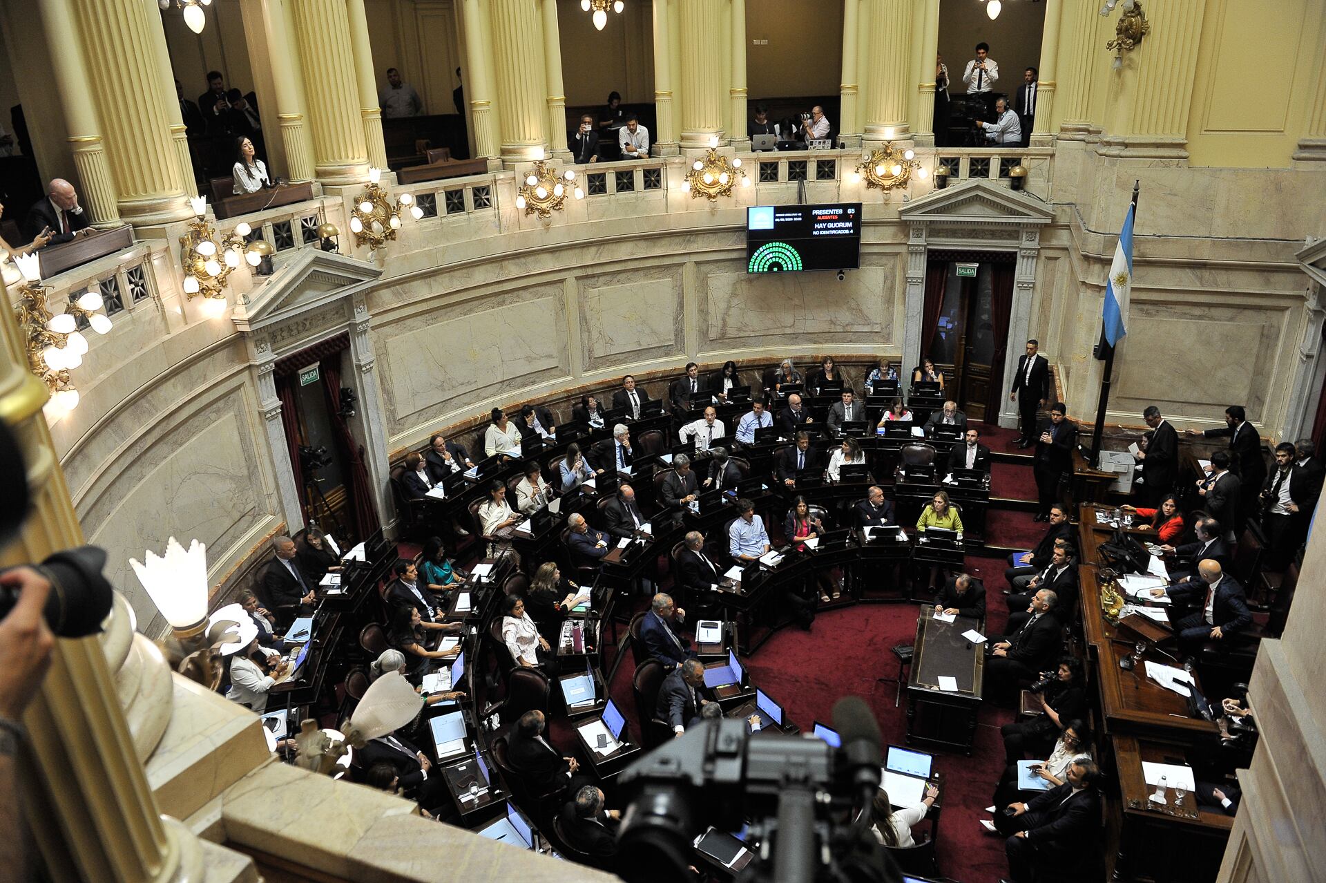 El pleno del Senado durante una sesión realizada este año (Gustavo Gavotti)