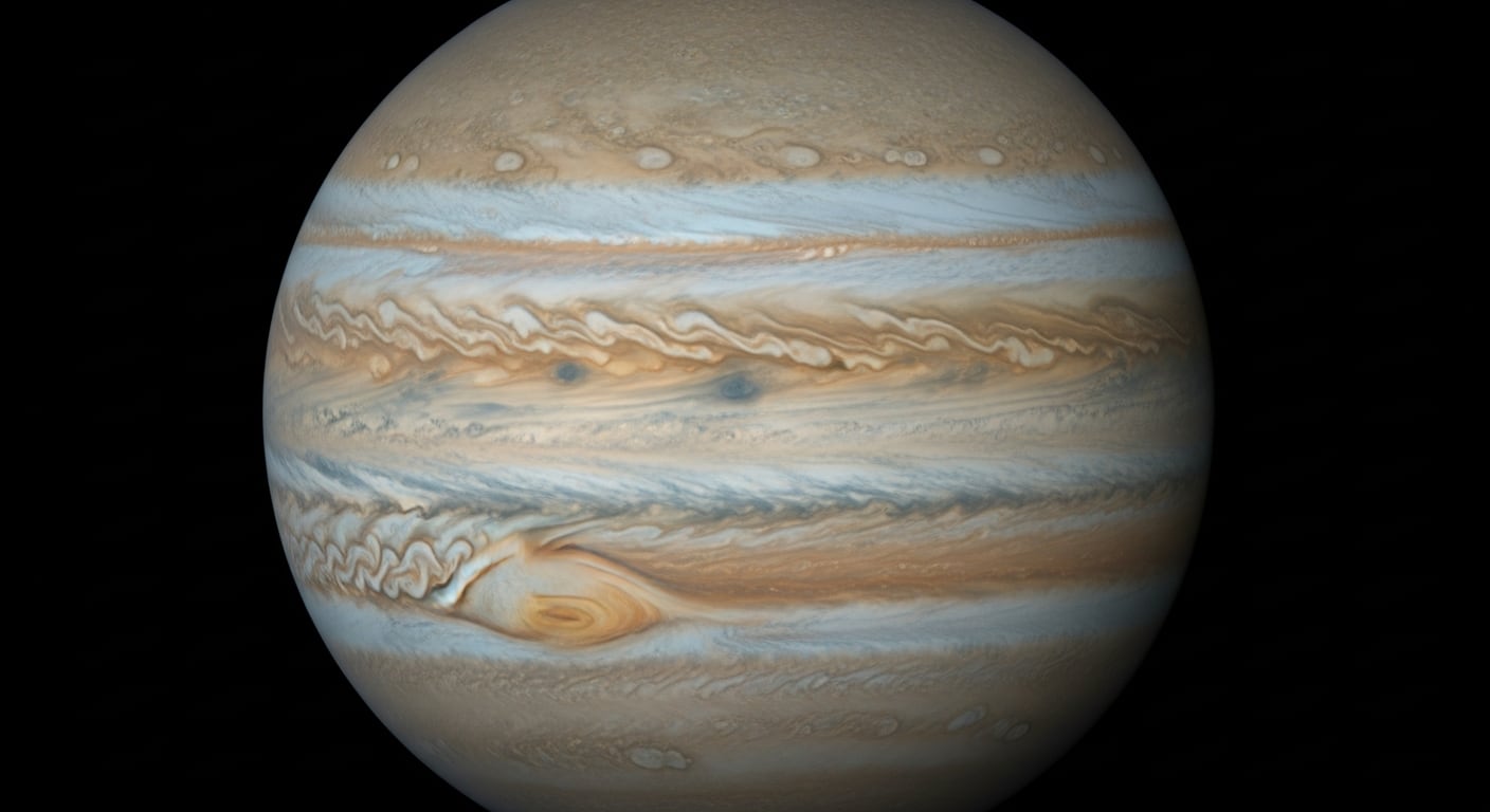 Las observaciones del telescopio espacial Hubble confirmaron que las dimensiones de la Gran Mancha Roja continúan fluctuando y reflejan una evolución constante del fenómeno (Imagen Ilustrativa Infobae)