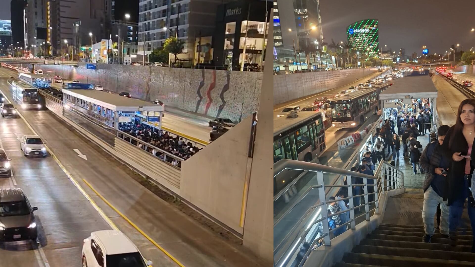 Caos en el Metropolitano en plena hora punta: estaciones saturadas y servicio irregular por tráiler que invadió la vía exclusiva