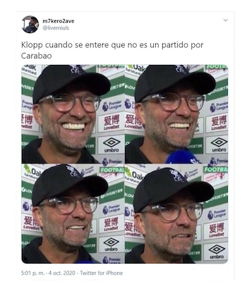 memes de la derrota del Liverpool 7-2 ante el Aston Villa