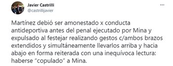 La sentencia de Castrili sobre Dibu Martinez