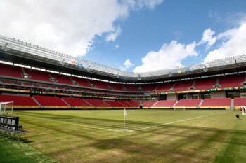 Vista general del campo del estadio de fútbol Arena Pernambuco en Recife (Brasil). EFE/Felipe Trueba/Archivo