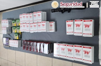 Fotografía del decomiso. Crédito: Gabinete de Seguridad