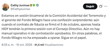 Cathy Juvinao habló del Fondo Milagro