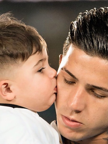 El saludo de Enzo Fernández para su hijo Benja