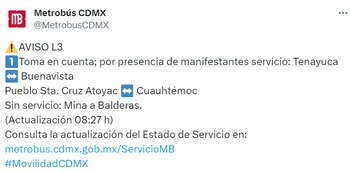 Estado de las diversas líneas