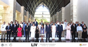 Ernestina Godoy hizo un llamado de unidad a los fiscales de las 32 entidades durante la Asamblea Plenaria de la CNPJ en Nayarit. Cortesía: FGR
