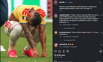 El campeón del mundo en Qatar 2022, y compañero de Campaz en Rosario Central mostró su apoyo al delantero tras su fallo en el Colombia vs. Suiza por los octavos de final del Mundial 2026-crédito @bicho08_-@angeldimariajm/Instagram
