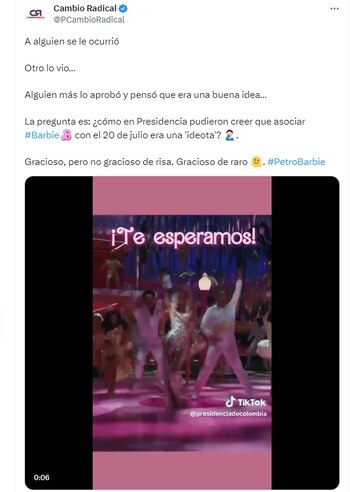 En su cuenta de Twitter,