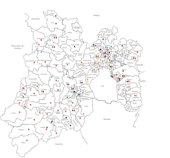 Mapa elaborado por las autoridades
