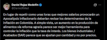 Daniel Rojas aseguró que una