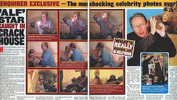 En 2012, el National Esquire publicó: “Estrella de Alf atrapado en un fumadero de crack” (National Enquirer)