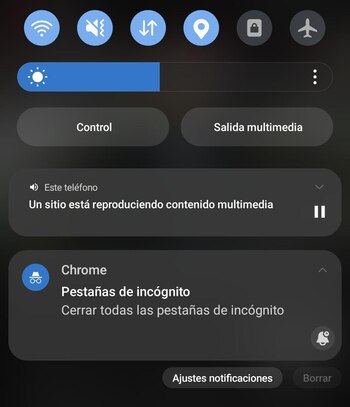 Una vez activa la función