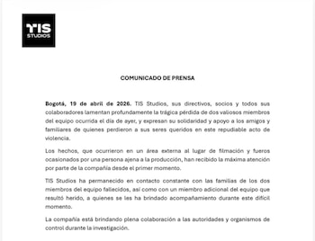 A produtora divulgou comunicado oficial sobre o incidente - crédito TIS STUDIOS / Instagram